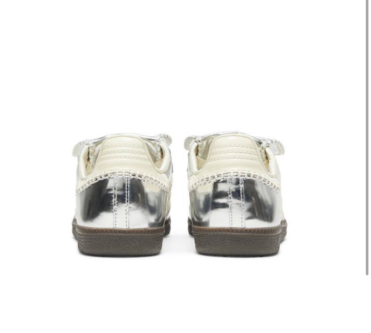 Adidas x Wales Bonner Samba in the 'Silver Metallic' colorway.