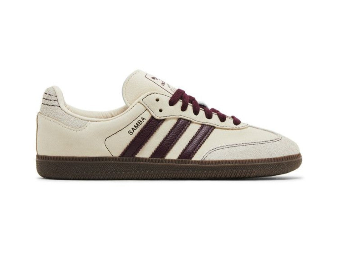 Adidas Samba "White and Maroon "